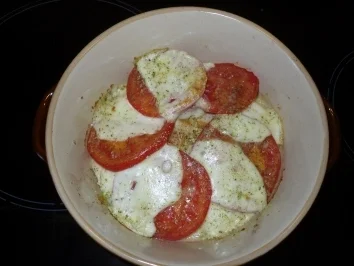 Rezept: Hähnchenbrust Caprese Hähnchenbrust Caprese - Rezept