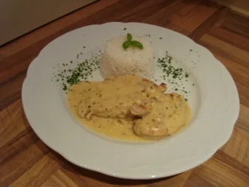 Hauptgericht - Geflügel - Hähnchenbrustfilet in Zitronen- Ingwer - Sahne - Rezept