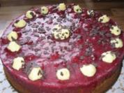Kirschspiegel auf gefülltem Rührteig - Rezept