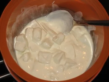 Rezept: weisses Schokomousse mit Himbeeren Bild Nr. 2 weisses Schokomousse mit Himbeeren - Rezept - Bild Nr. 2