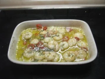Vorspeisen - Gambas in Weißwein-Knoblauch-Soße - Rezept