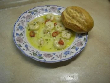 Vorspeisen - Gambas in Weißwein-Knoblauch-Soße - Rezept - Bild Nr. 3