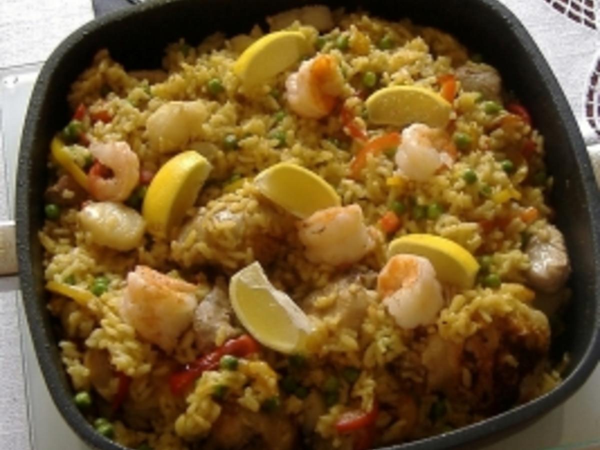 Arroz con pollo, cerdo, pescado y mariscos - von golfvornholz
