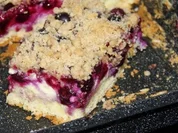 Blech: Blaubeer-Hefe-Schmandkuchen mit Streuseln - Rezept