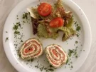 Lachsrolle mit Spinat und Frischkäse - Rezept