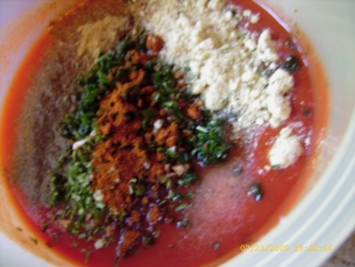 In Tomatensauce geschmorte Hähnchenbrust an bunten Bratkartoffeln - Rezept - Bild Nr. 9