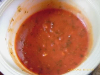 Rezept: In Tomatensauce geschmorte Hähnchenbrust an bunten Bratkartoffeln Bild Nr. 11 In Tomatensauce geschmorte Hähnchenbrust an bunten Bratkartoffeln - Rezept - Bild Nr. 11