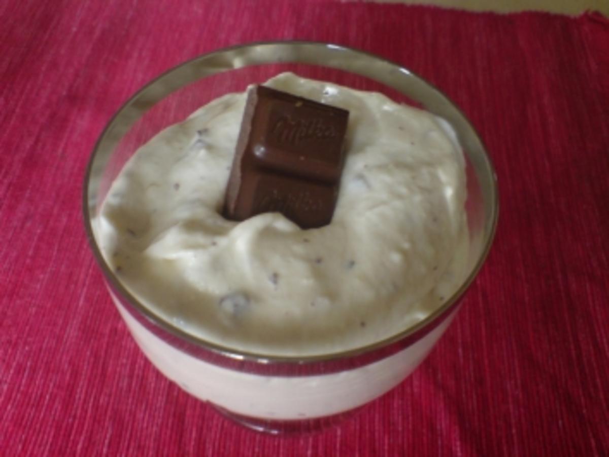 Bananen-Creme mit Schokostückchen - Rezept