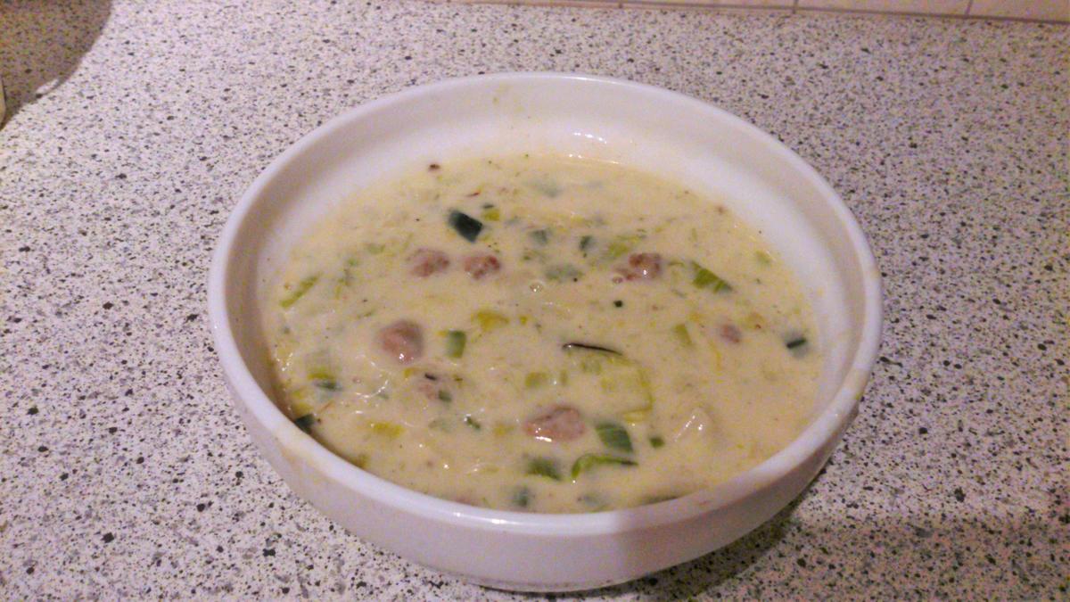 Käse-Lauch-Suppe mit Hackfleisch - Rezept - Bild Nr. 2