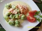 Pasta:  Petersiliengnocchi mit Weißwein-Sahnesoße und Fisch - Rezept