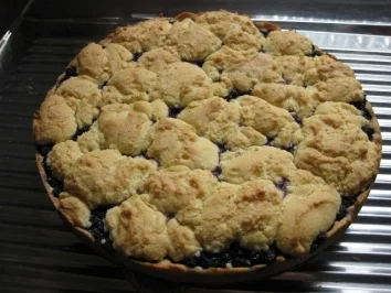 Rezept: Heidelbeerkuchen mit dicken Streuseln ... Heidelbeerkuchen mit dicken Streuseln ... - Rezept