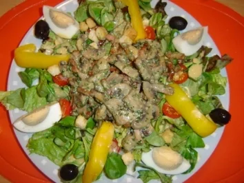 SALADE TIEDE AUX CHAMPIGNONS ET LARDONS - Rezept - Bild Nr. 9