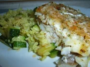 Zucchini-Reis-Pfanne mit Schlemmerfilet - Rezept