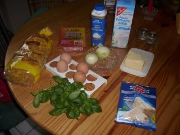 Specknudeln mit frischem Basilikum - Rezept - Bild Nr. 2