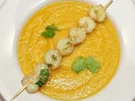 Rezept: Möhren-Orangen-Suppe dazu Garnelenspieß (Konrad Krauss) Möhren-Orangen-Suppe dazu Garnelenspieß (Konrad Krauss) - Rezept