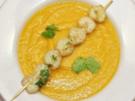 Möhren-Orangen-Suppe dazu Garnelenspieß (Konrad Krauss) - Rezept