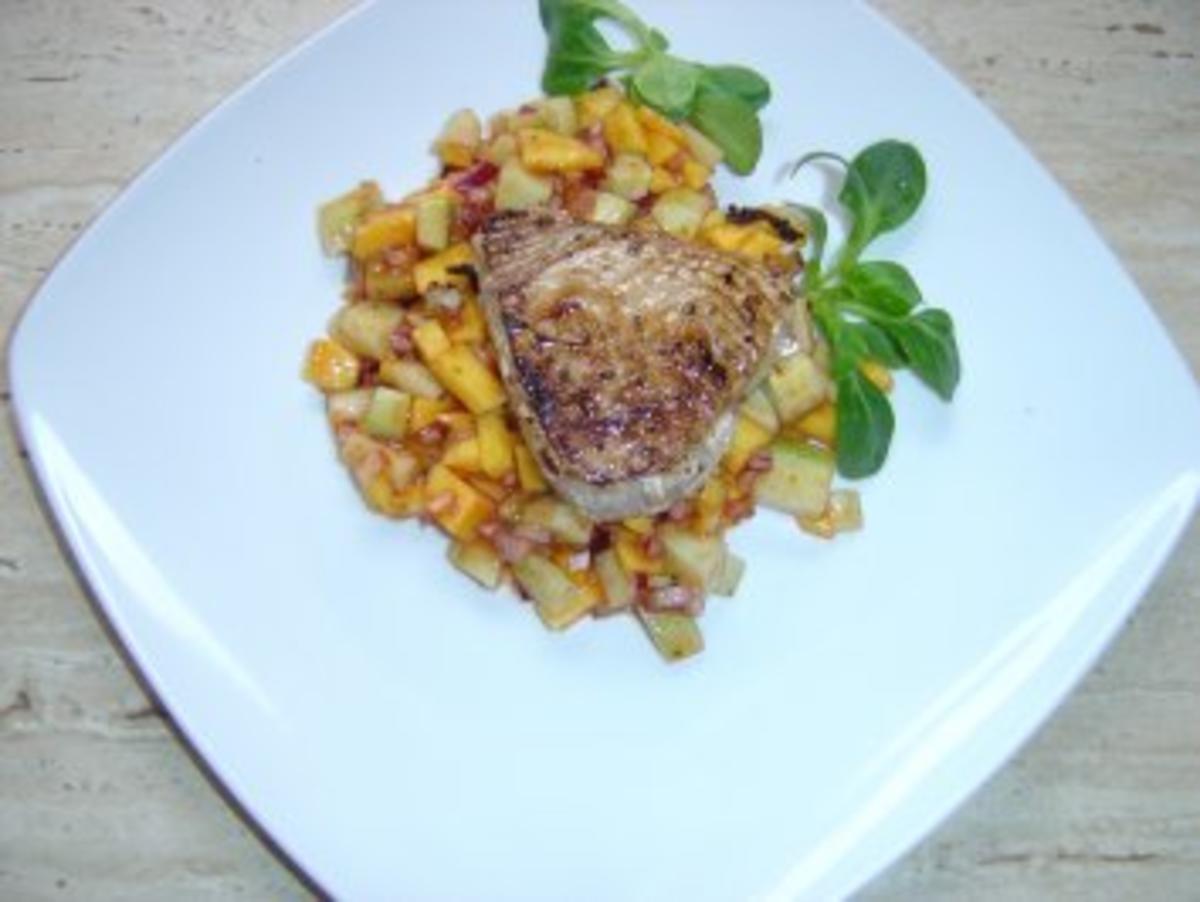 Bilder für Tunfisch mit Mango-Gurken-Salsa - Rezept