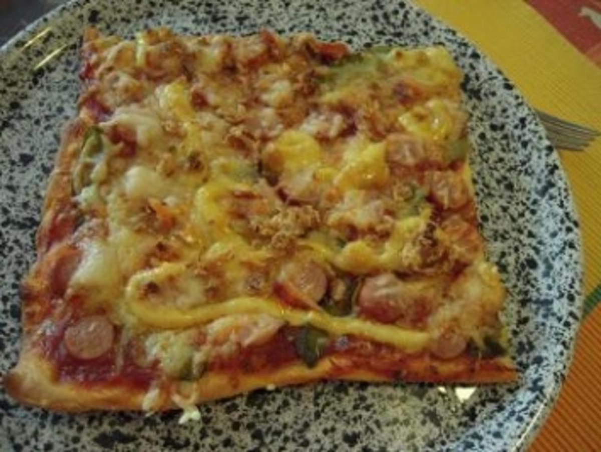 Hot-Dog-Pizza - Rezept