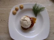 Gebratene Äpfel mit Eis - Rezept
