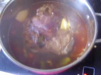 Hammelkeule mit Bohnen und Klößen - Rezept - Bild Nr. 6