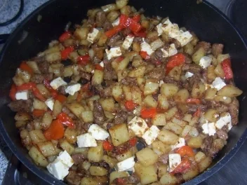 Rezept: Gaby´s Gyrospfanne mit Kartoffeln Bild Nr. 6 Gaby´s Gyrospfanne mit Kartoffeln - Rezept - Bild Nr. 6