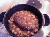 Hackbraten pikant mit Champis - Rezept
