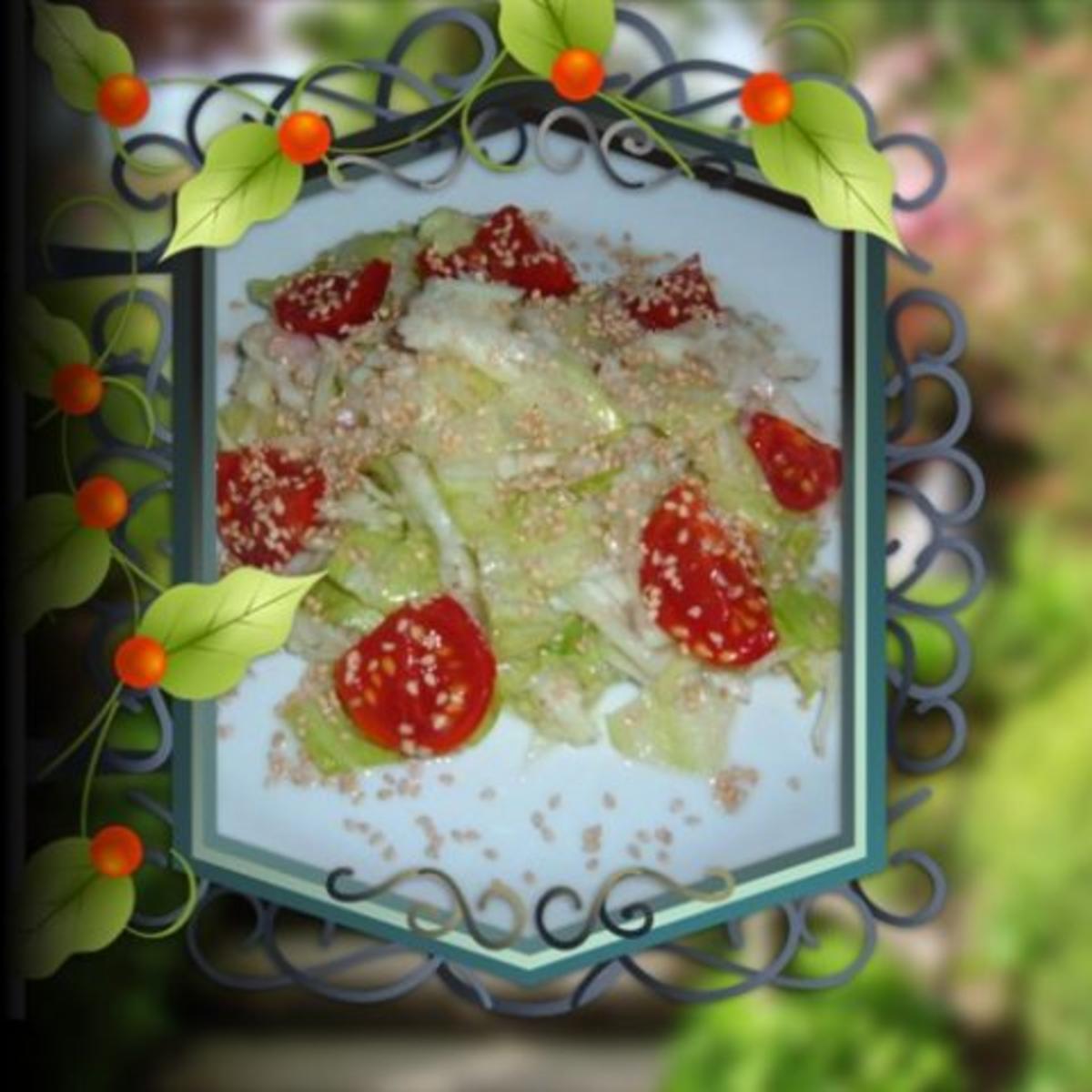 Salate.........Eisbergsalat mit Kohlrabi - Rezept