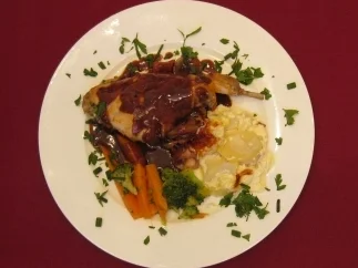 Rezept: Lapereau a la moutarde violette et Gratin Dauphinois Lapereau a la moutarde violette et Gratin Dauphinois - Rezept