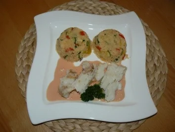 Filet vom schwarzen Heilbutt mit buntem Couscous-Gemüse - Rezept - Bild Nr. 6