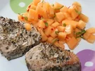 Rezept: Thunfischsteak mit Melonen - Salsa Thunfischsteak mit Melonen - Salsa - Rezept