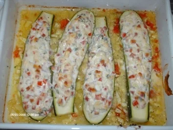 Rezept: Zucchini - Schiffchen Zucchini - Schiffchen - Rezept