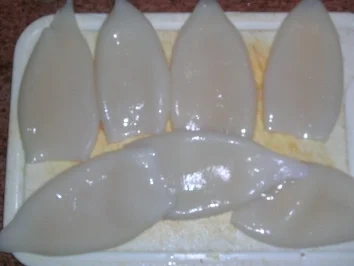 Rezept: Kalamaris (Tuben) gefüllt mit abgewandelter Salsa Etrusca, Gemüsereis und Tomatensugo Bild Nr. 2 Kalamaris (Tuben) gefüllt mit abgewandelter Salsa Etrusca, Gemüsereis und Tomatensugo - Rezept - Bild Nr. 2