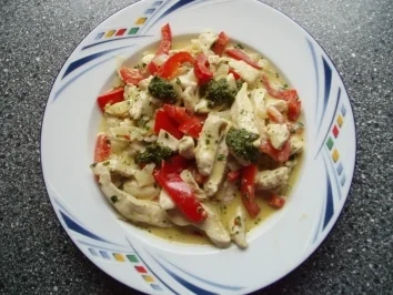 Geschnetzeltes mit Pestosahne - Rezept