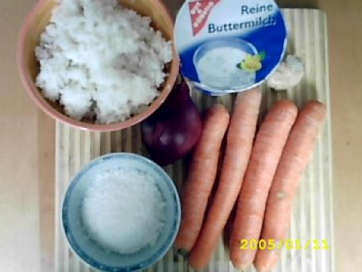 Knusperreispfanne mit Ingwer-Buttermilchsoße - Rezept - Bild Nr. 2