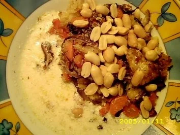 Rezept: Knusperreispfanne mit Ingwer-Buttermilchsoße Knusperreispfanne mit Ingwer-Buttermilchsoße - Rezept