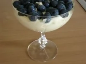 Heidelbeeren auf Vanille - Sahnecreme - Rezept