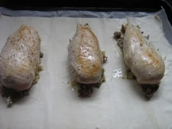 Hähnchenbrust mit Pfifferlingen in Blätterteig - Rezept - Bild Nr. 10