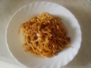 Hacksoße süß - sauer auf chinanudeln - Rezept