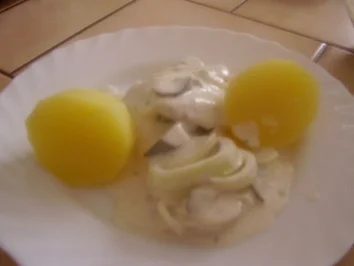 Bismarkhering in heller Marinade + Pellkartoffeln - Rezept