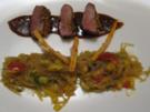 Glasierte Entenbrust auf Glasnudelsalat - Rezept