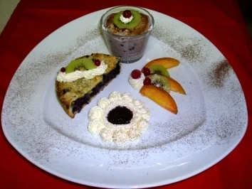 Dreierlei von der Heidelbeere   gebacken, mit Schaum, pürierte , - Rezept - Bild Nr. 4