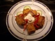 Zucchiniröllchen mit Knoblauchsauce - Rezept