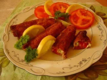 Schinkenröllchen in der Pfanne gebraten, kalt und warm zu essen... - Rezept