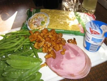 Rezept: Pfifferling-Bohnen-Gemüse an Tagliatelle Bild Nr. 2 Pfifferling-Bohnen-Gemüse an Tagliatelle - Rezept - Bild Nr. 2