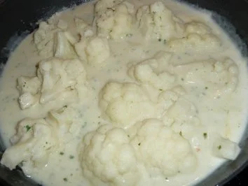 Blumenkohl - Kartoffeln in holländischer Sauce mit Schinken und Ei - Rezept - Bild Nr. 2