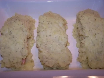 Gebackener Lachs mit Kartoffelkruste - Rezept