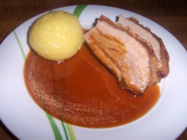 Krustenbraten mit Malzbiersoße - schnell & einfach - 160 kcal/100g Krustenbraten mit Malzbiersoße - schnell & einfach - 160 kcal/100g