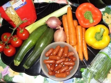 Rezept: Leichte Gemüse-Nudel-Pfanne Bild Nr. 2 Leichte Gemüse-Nudel-Pfanne - Rezept - Bild Nr. 2