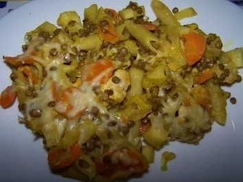 Linsen-Auflauf mit Sellerie - Rezept