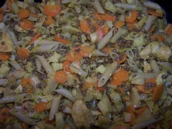 Linsen-Auflauf mit Sellerie - Rezept